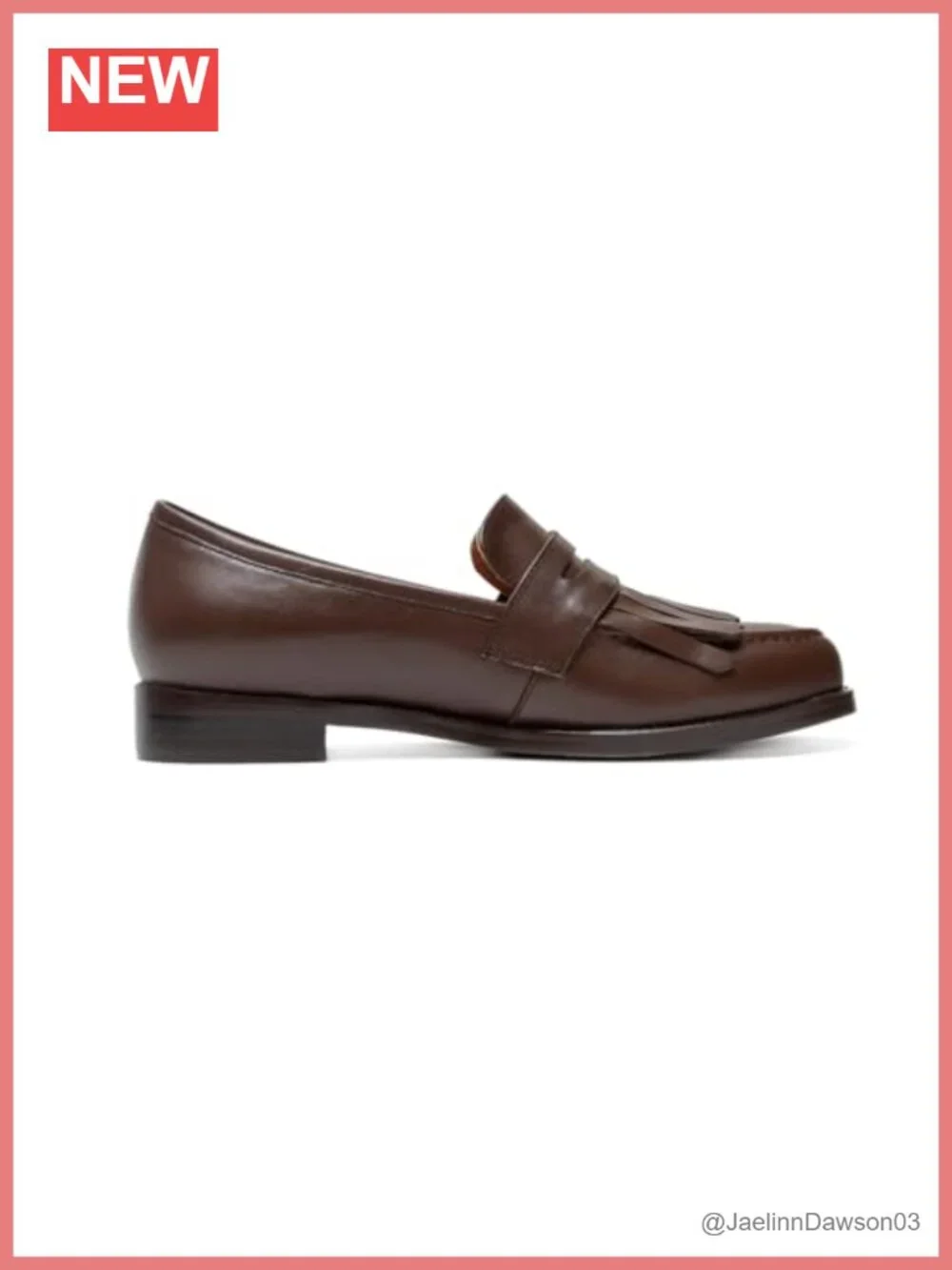Women's Leather Fringe Loafers Slip-On Flat Shoes